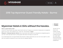 Tablet Screenshot of myanmarguestfriendlyhotels.com